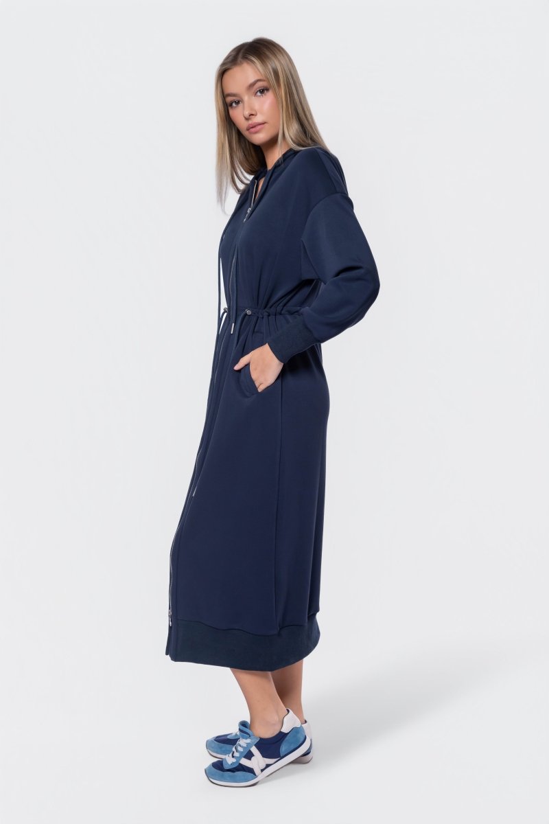 Mina Dress 50" (navy) in M view 3 - Mina Dress Navy