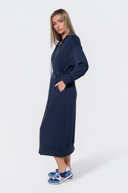 Mina Dress 50" (navy) in M view 3 - Mina Dress Navy