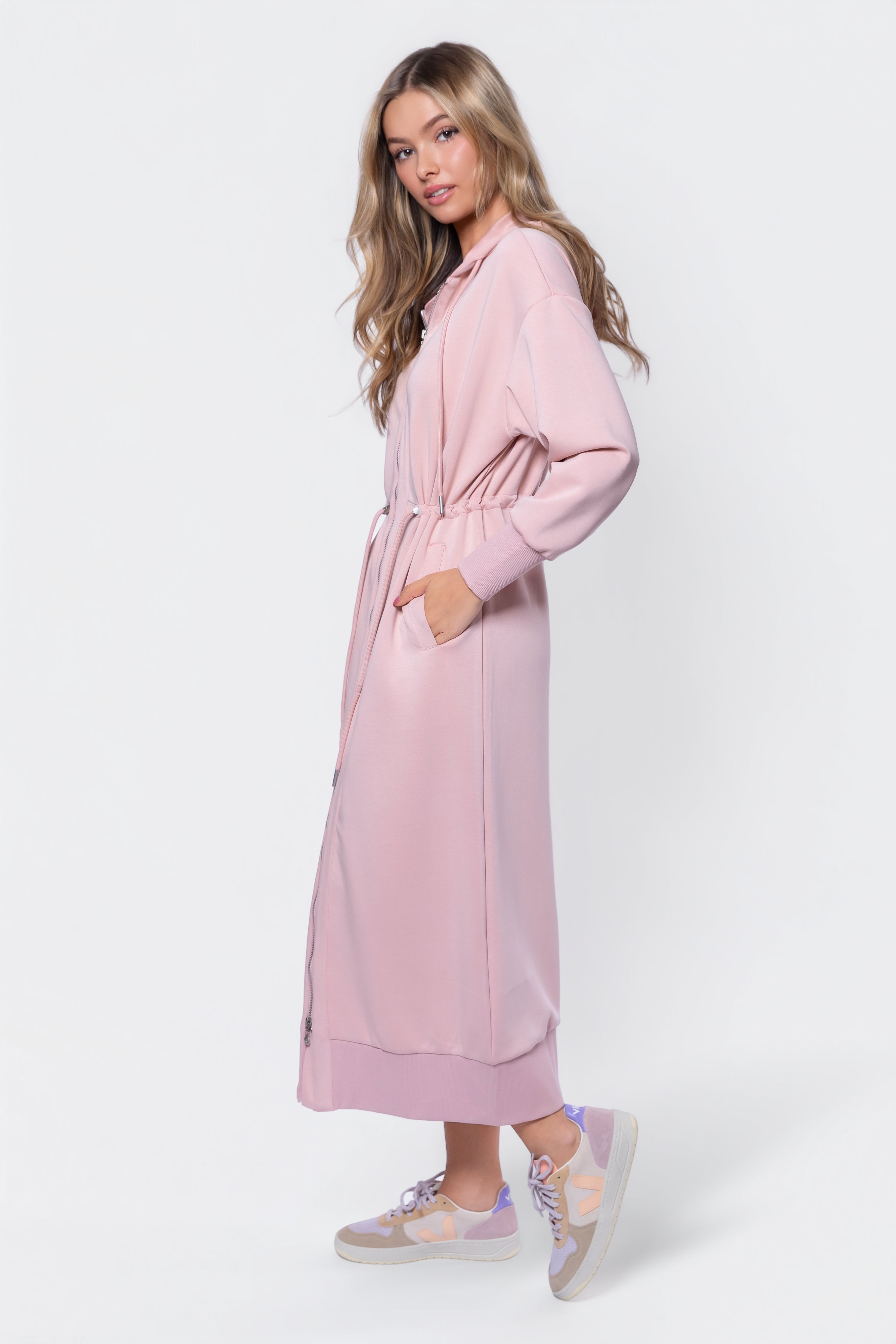 Mina Dress 50" (pink Blush) M view 3 (dress) - mina hasan pink dress, mina kashif pink dress, twice min - shop at us.meeeshop