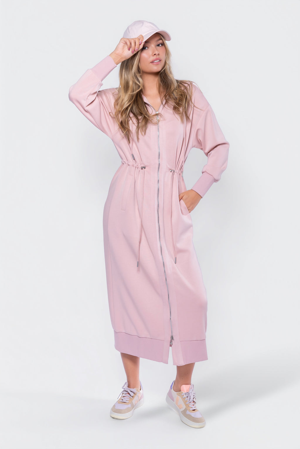 Mina Dress 50" (pink Blush) S view 2 (dress) - mina hasan pink dress, mina kashif pink dress, twice min - shop at us.meeeshop