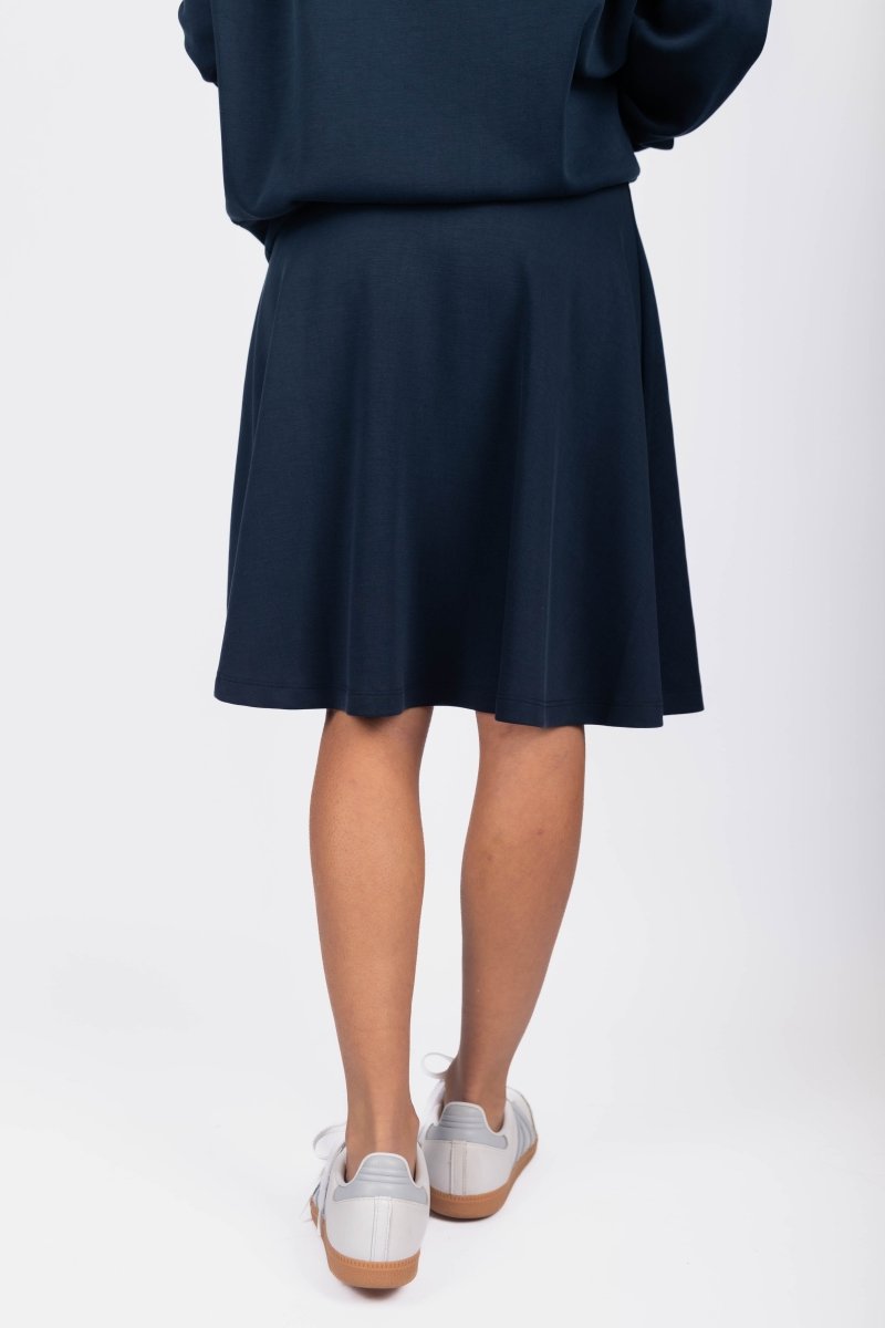 Mina Swing Skirt 23" (navy) L view 4 (skirt) - mini swing skirt, black mini swing skirt, mini skirt pri - shop at us.meeeshop