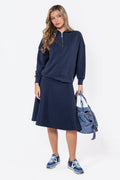 Mina Swing Skirt 26" (navy) XS (skirt) - mini swing skirt, black mini swing skirt, mini skirt price - shop at us.meeeshop