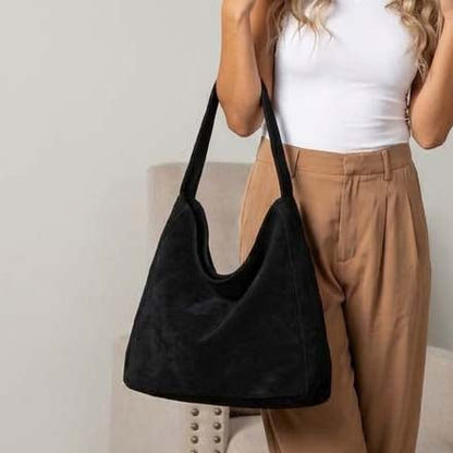 Miranda Oversize Suede Hobo Carryall Shoulder Bag view 6