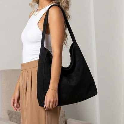 Miranda Oversize Suede Hobo Carryall Shoulder Bag view 7