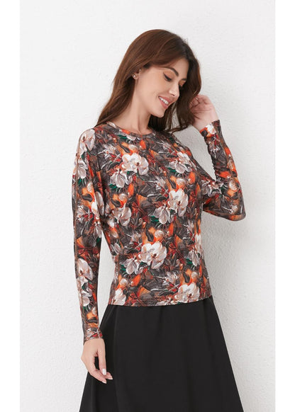 Missfinchnyc Autumn Bloom Knit Top in XXL view 6 - Fall Wardrobe Essential - Autumn Top