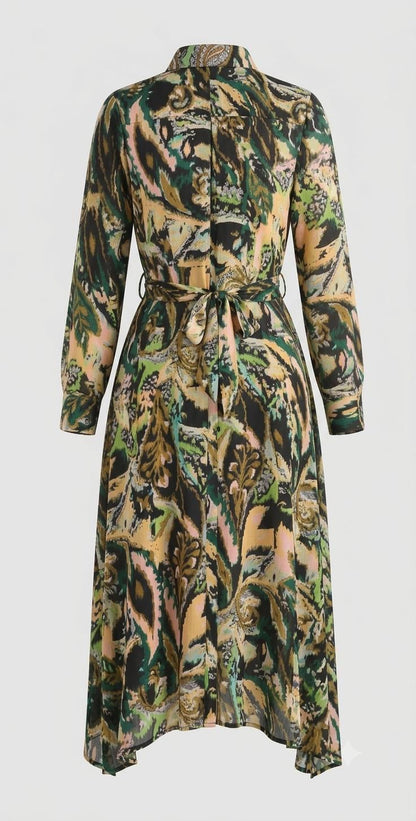 Missfinchnyc Emerald Mirage Midi Dress in M view 3 - Albina Dyla Emerald Mirage Dress