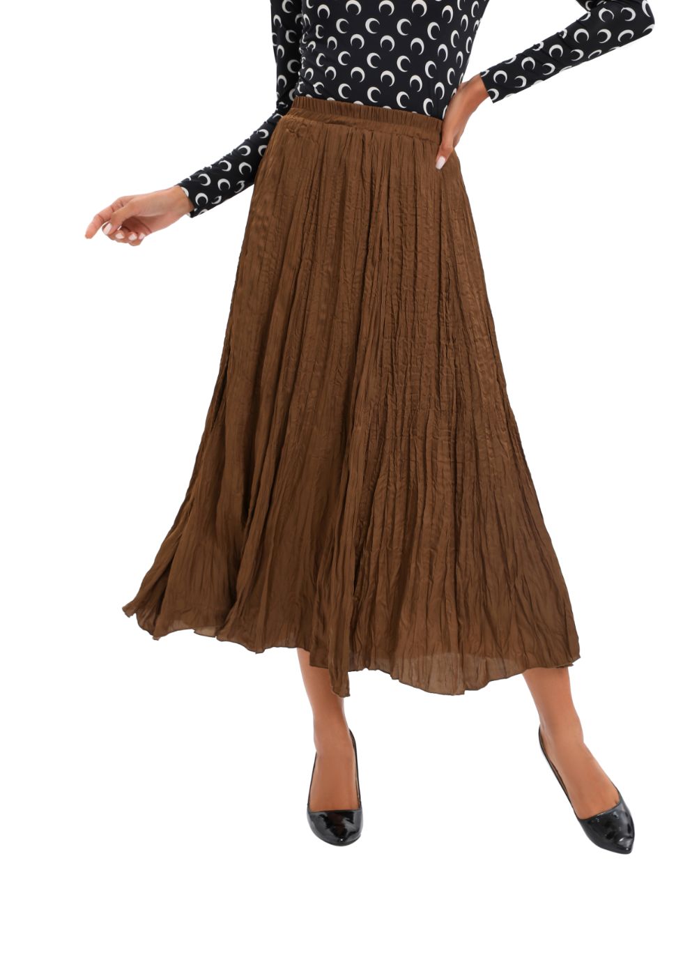 Missfinchnyc Lightweight Wrinkle Midi Skirt (one Size) view 13 - Lightweight Crinkle Skirt (dress)