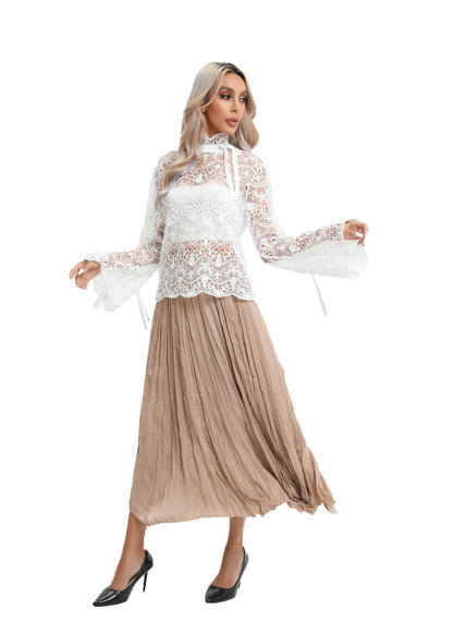 Missfinchnyc Lightweight Wrinkle Midi Skirt (one Size) view 8 - Lightweight Crinkle Skirt (dress)