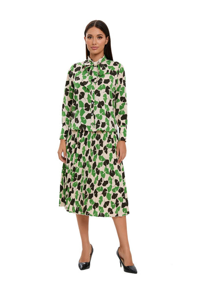 Missfinchnyc Long Sleeve Spring Print Two Piece Midi Dress Set in M view 3 - Long Spring Dresses