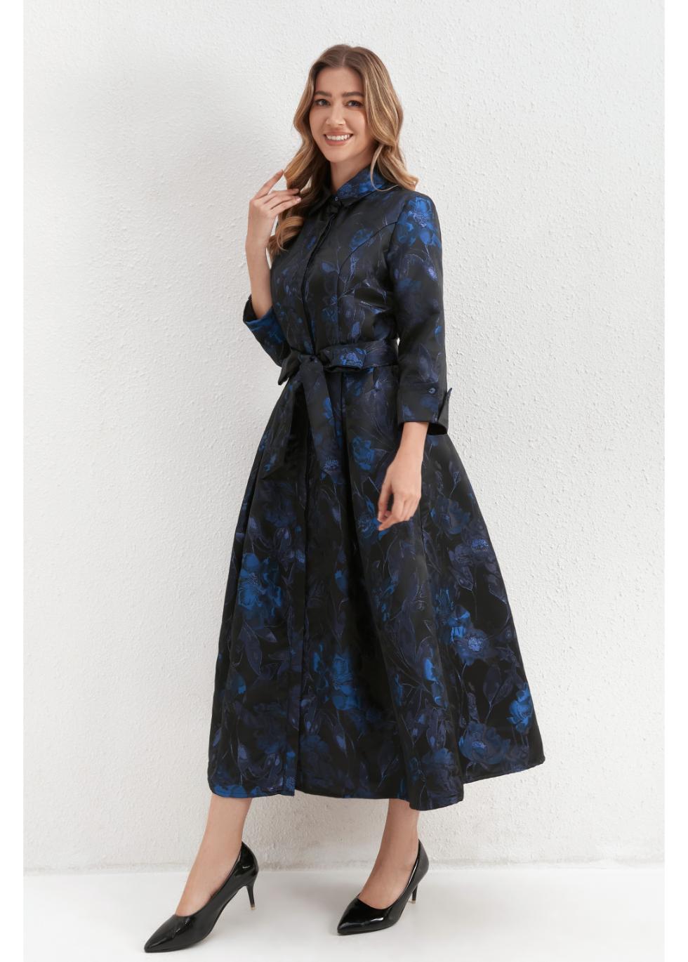 Missfinchnyc Sapphire Noir Shirt Dress in XL view 5