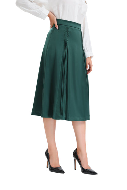 Missfinchnyc Satin Detailed Midi Skirt view 9 - Satin Full Skirt (dress)