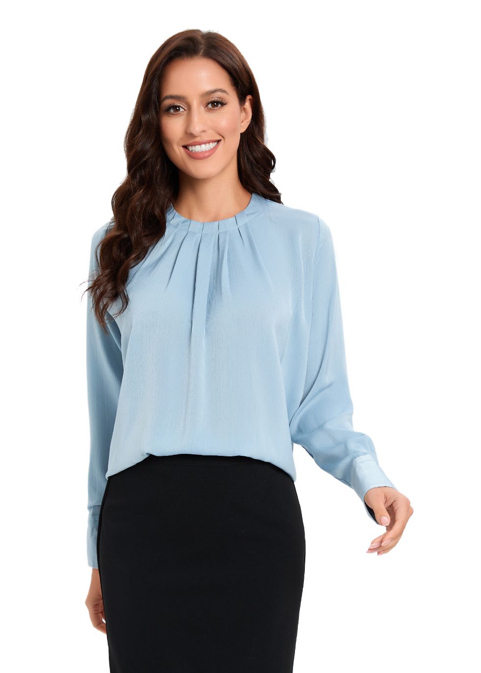 Missfinchnyc Serene Skyline Blue Top in Blue view 2