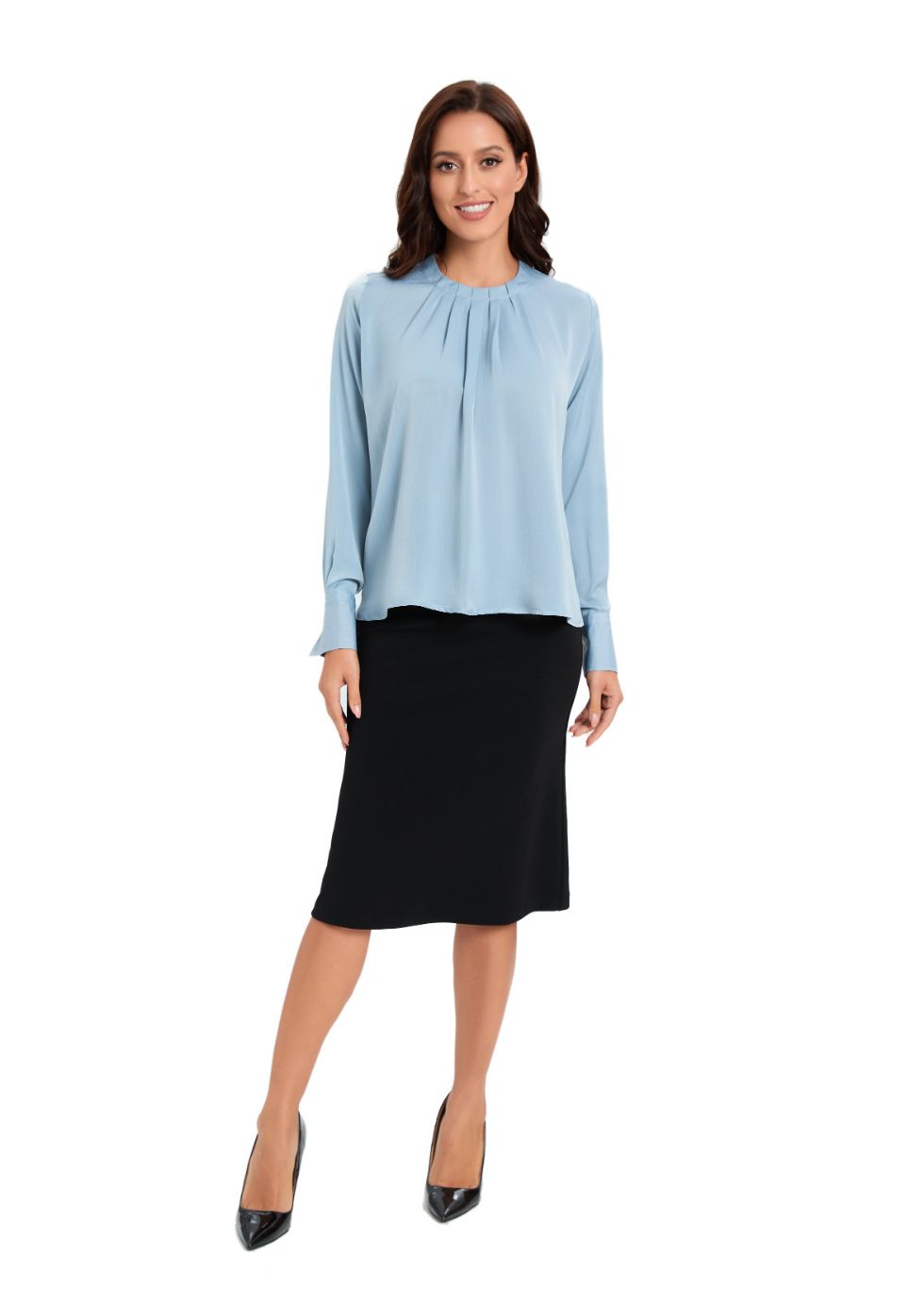 Missfinchnyc Serene Skyline Blue Top view 6