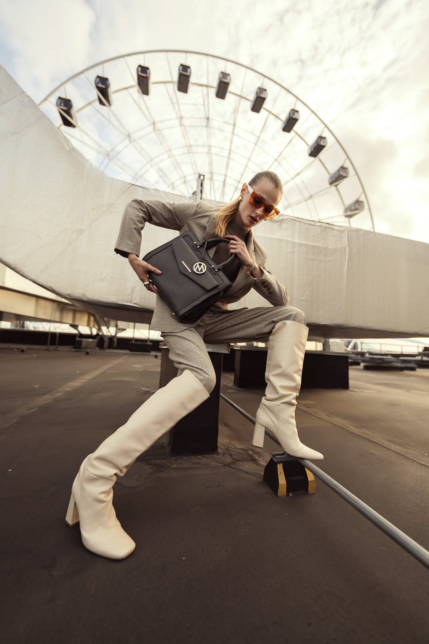 Mkf Collection by Mia K. - Alyssa Shoulder Bag in Chestnut view 3 - Mkf Collection Bags