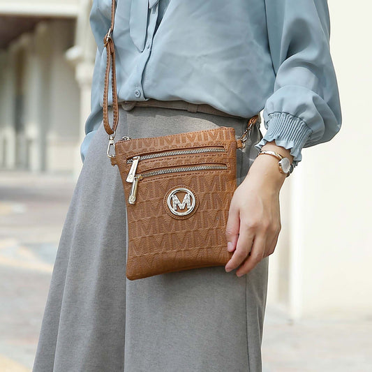Mkf Collection by Mia K. - Andrea Signature Crossbody Bag in Black view 2 - Mkf Collection Crossbody Bags