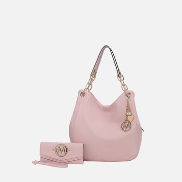 Mkf Collection by Mia K. - Ashley Hobo Bag and Wallet Set in Cognac Brown - Mkf Collection Bags (one-piece)