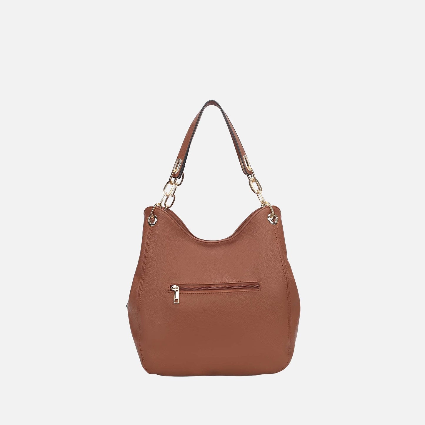 Mkf Collection by Mia K. - Ashley Hobo Bag and Wallet Set in Pewter view 3 - Mkf Collection Bags (one-piece)