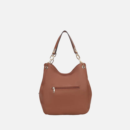 Mkf Collection by Mia K. - Ashley Hobo Bag and Wallet Set in Pewter view 3 - Mkf Collection Bags (one-piece)