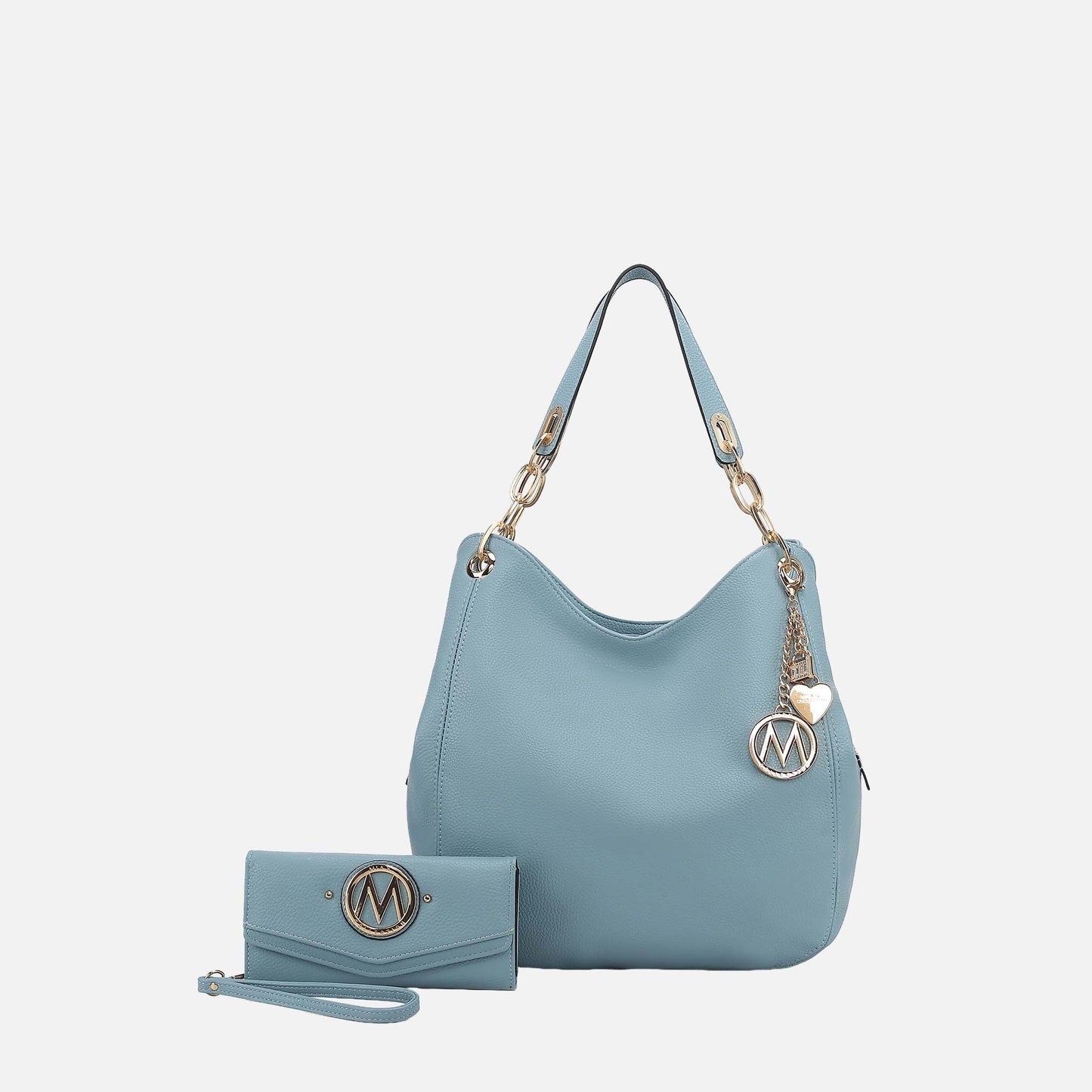 Mkf Collection by Mia K. - Ashley Hobo Bag and Wallet Set in Chocolate view 7 - Mkf Collection Bags (one-piece)