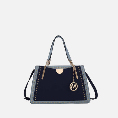 Mkf Collection by Mia K. - Aubrey Shoulder Bag in Charcoal Grey view 6 - Mkf Collection Bags