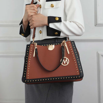 Mkf Collection by Mia K. - Aubrey Shoulder Bag in Pewter view 2 - Mkf Collection Bags
