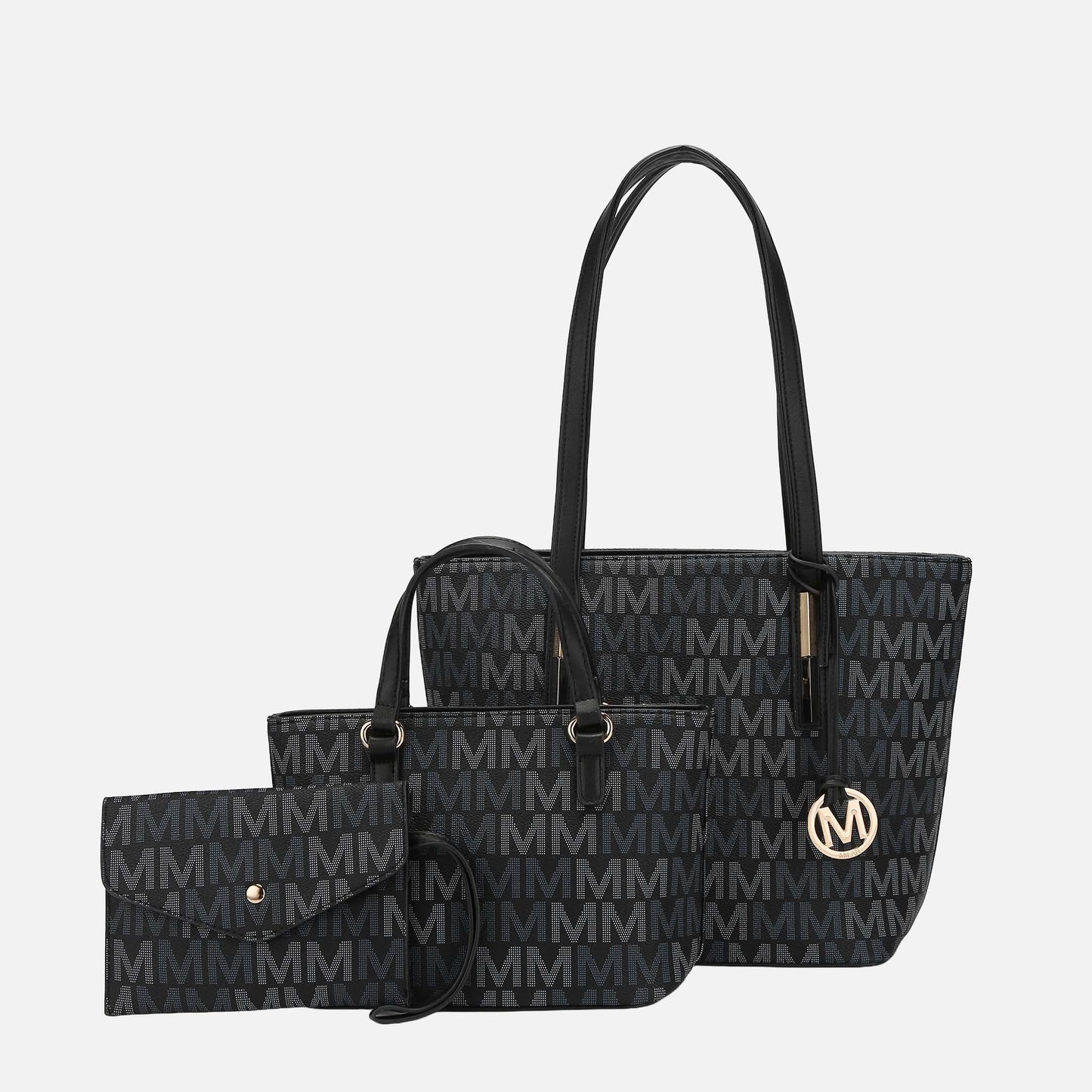 Mkf Collection by Mia K. - Aylet Signature Tote Bag and Set in Light Blue view 10 - Mkf Collection Bags (one-piece)