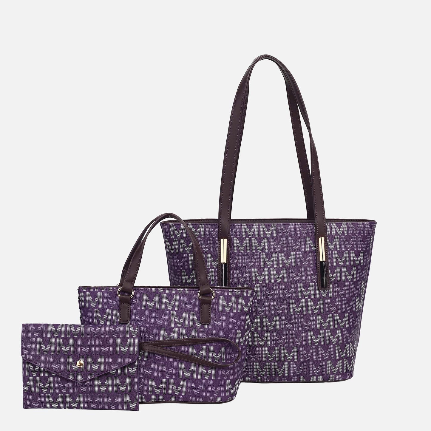 Mkf Collection by Mia K. - Aylet Signature Tote Bag and Set in White view 7 - Mkf Collection Bags (one-piece)