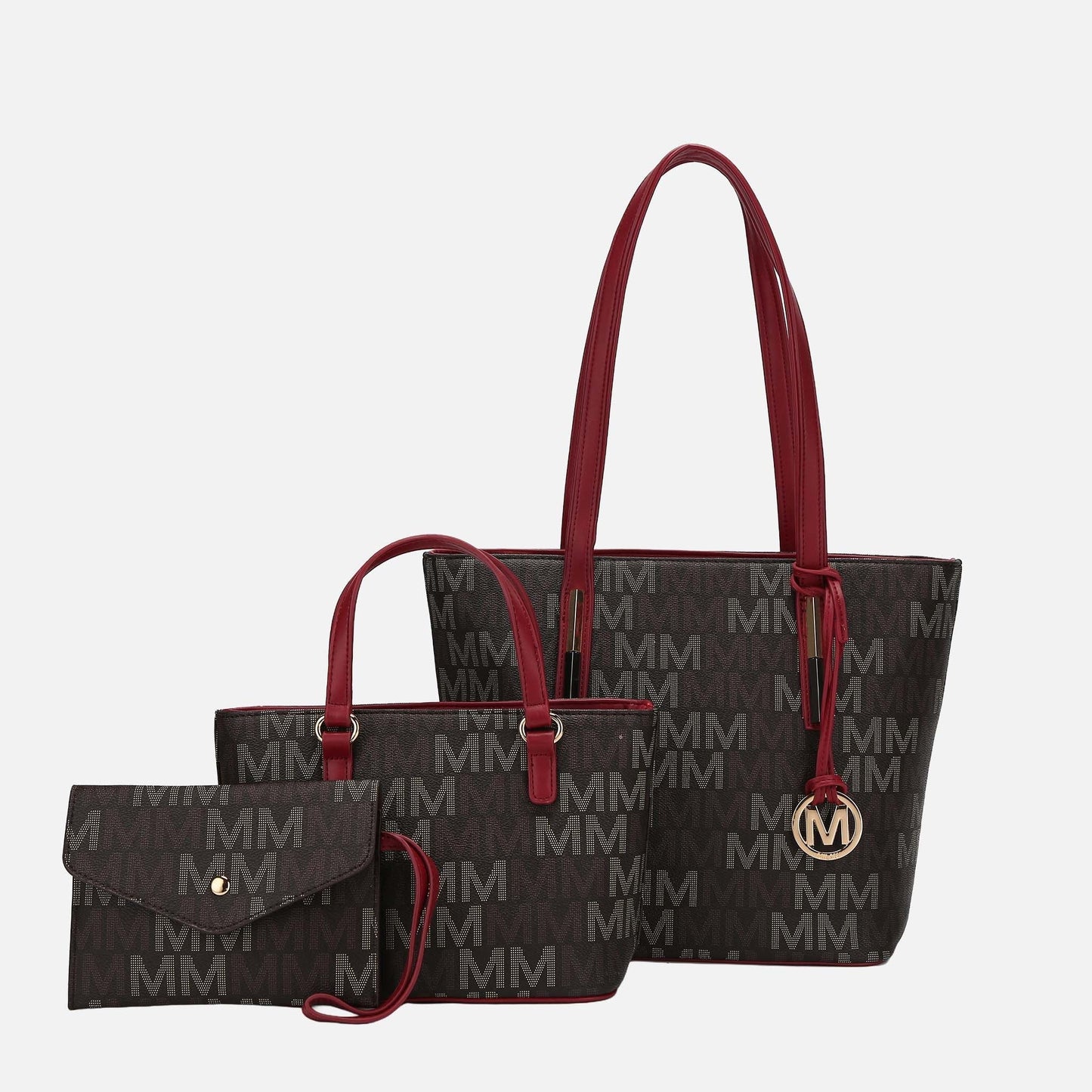 Mkf Collection by Mia K. - Aylet Signature Tote Bag and Set in Dark Purple view 8 - Mkf Collection Bags (one-piece)