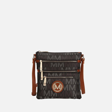 Mkf Collection by Mia K. - Beatrice Signature Crossbody Bag in Wine - Mkf Collection Crossbody Bags
