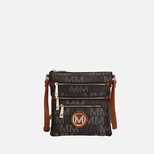 Mkf Collection by Mia K. - Beatrice Signature Crossbody Bag in Wine - Mkf Collection Crossbody Bags