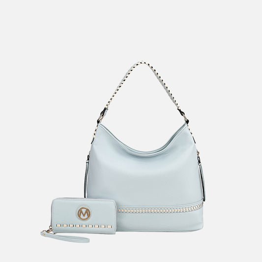 Mkf Collection by Mia K. - Blake Shoulder Bag and Set in Blue - Mkf Collection Bags (one-piece)