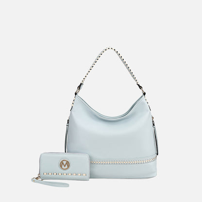 Mkf Collection by Mia K. - Blake Shoulder Bag and Set in Teal view 7 - Mkf Collection Bags (one-piece)