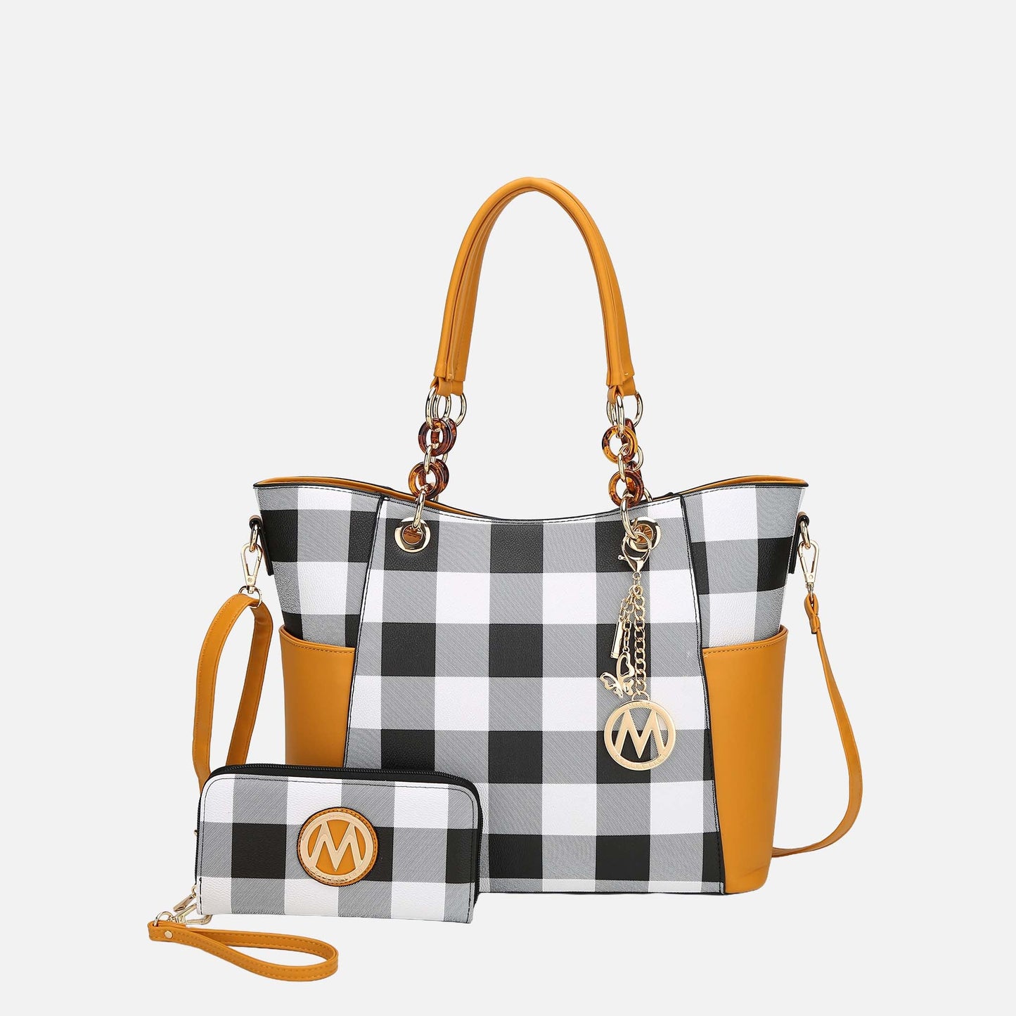Mkf Collection by Mia K. - Bonita Tote Bag and Wallet Set in Black - Mkf Collection Bags (one-piece)