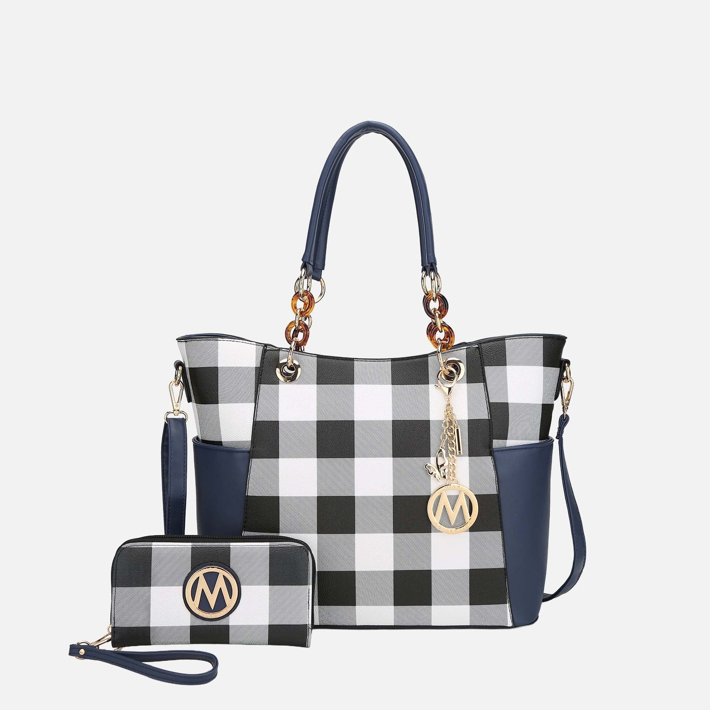 Mkf Collection by Mia K. - Bonita Tote Bag and Wallet Set in Purple view 10 - Mkf Collection Bags (one-piece)