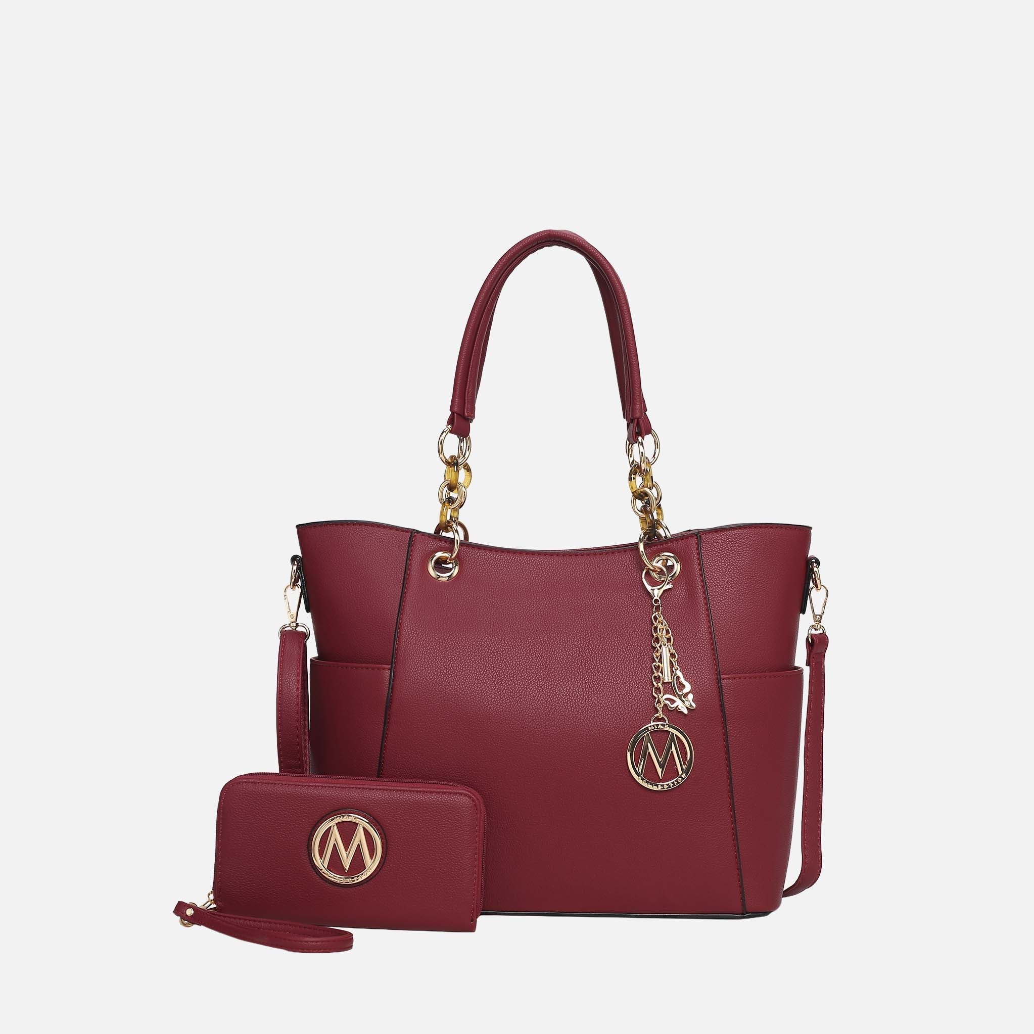 Mkf Collection by Mia K. - Bonita Tote Bag and Wallet Set Light Blue view 12 (bag) - mkf collection tot - shop at us.meeeshop
