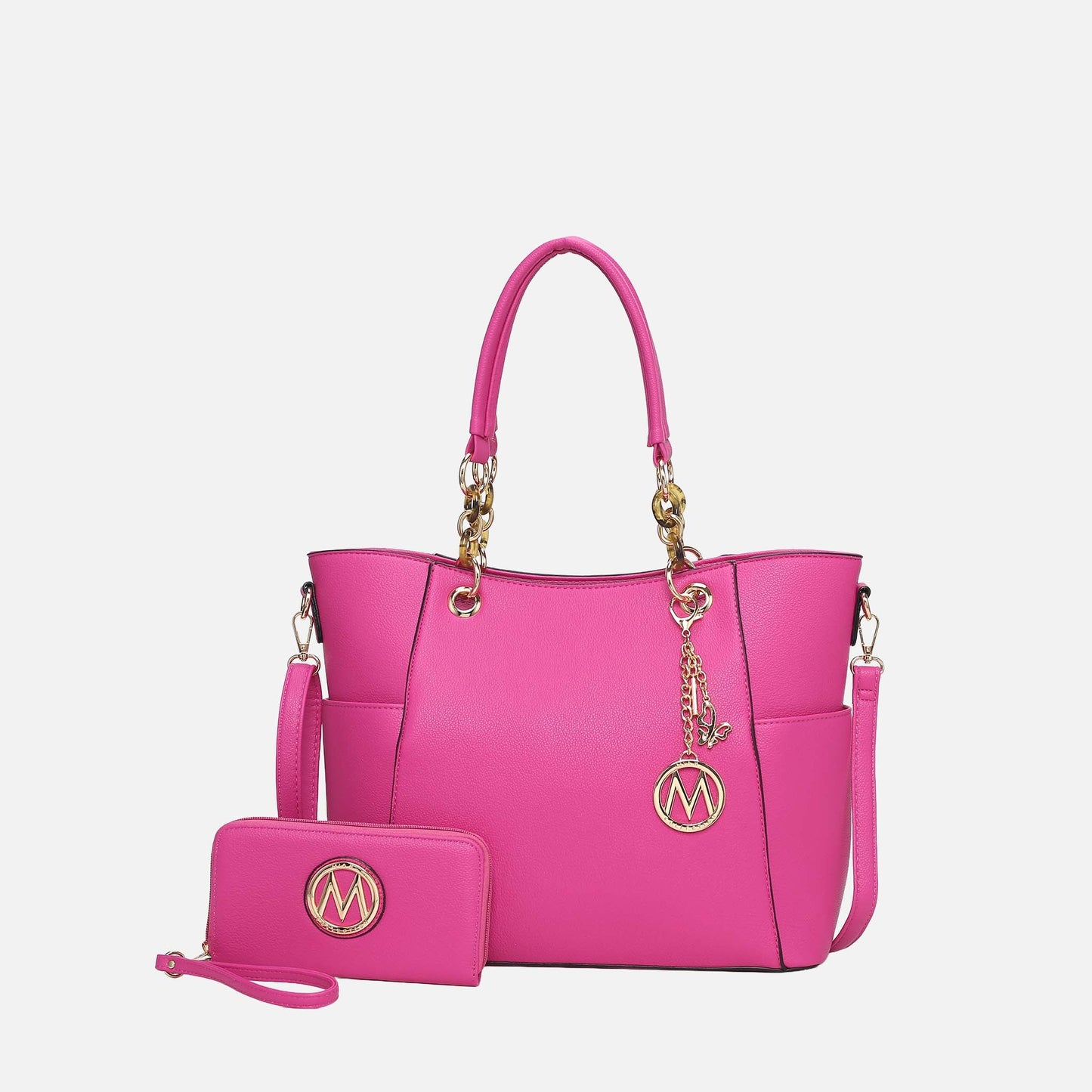 Mkf Collection by Mia K. - Bonita Tote Bag and Wallet Set in White view 13 (one-piece)