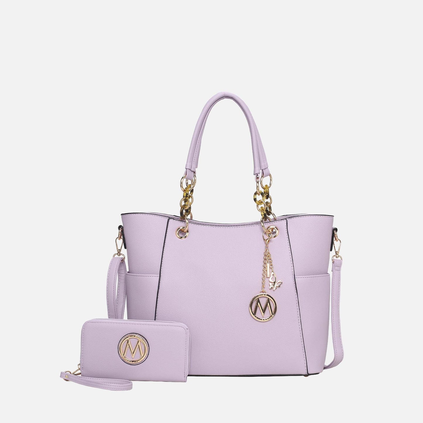 Mkf Collection by Mia K. - Bonita Tote Bag and Wallet Set in Coffee view 16 (one-piece)