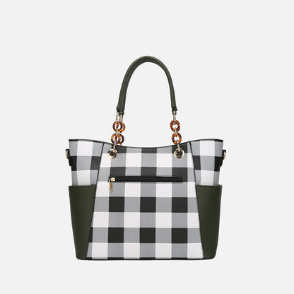Mkf Collection by Mia K. - Bonita Tote Bag and Wallet Set in Light Blue view 3 - Mkf Collection Bags (one-piece)