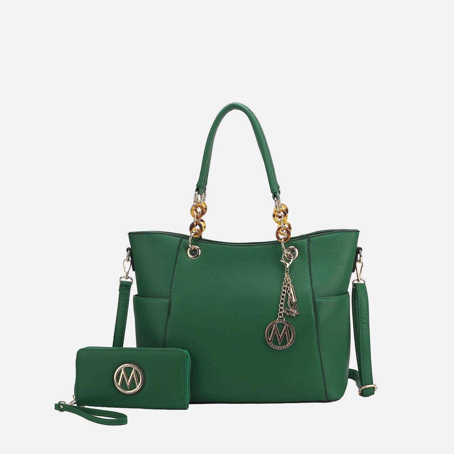Mkf Collection by Mia K. - Bonita Tote Bag and Wallet Set in Red view 5 (one-piece)