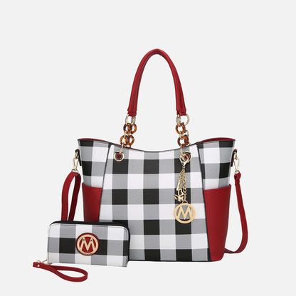 Mkf Collection by Mia K. - Bonita Tote Bag and Wallet Set in Mint view 6 - Mkf Collection Bags (one-piece)