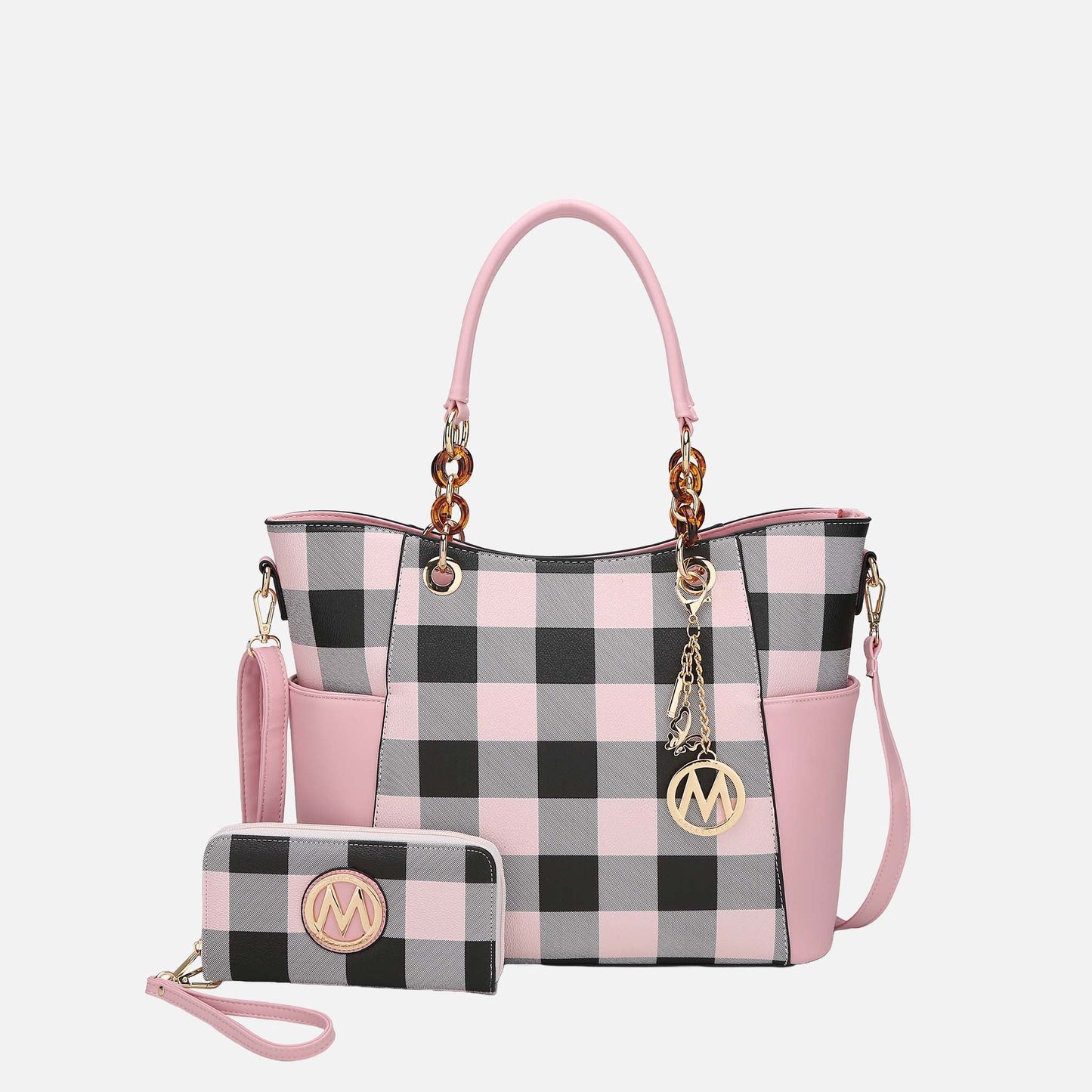Mkf Collection by Mia K. - Bonita Tote Bag and Wallet Set in Olive view 8 - Mkf Collection Bags (one-piece)