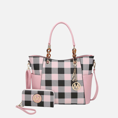Mkf Collection by Mia K. - Bonita Tote Bag and Wallet Set in Olive view 8 - Mkf Collection Bags (one-piece)