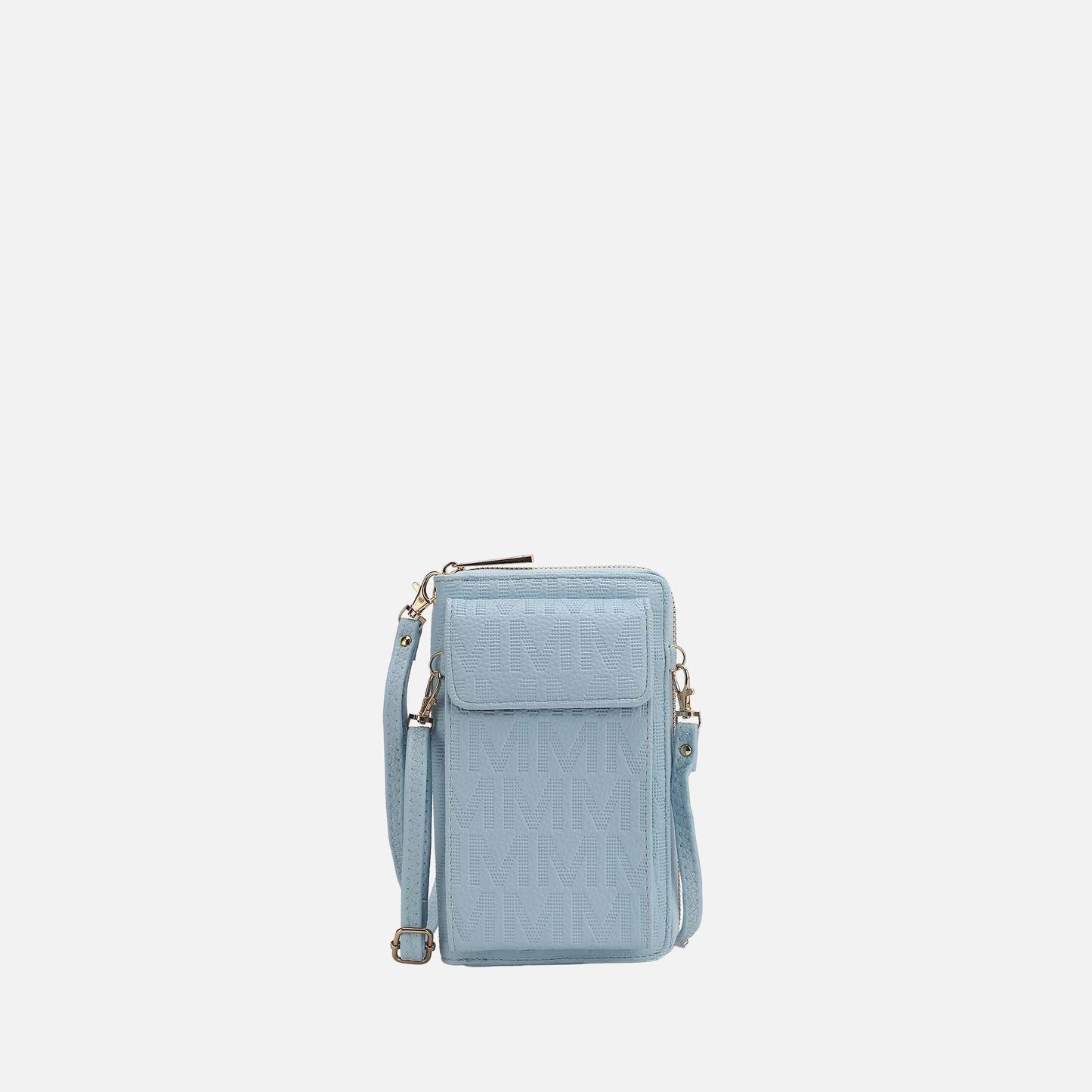 Mkf Collection by Mia K. - Caddy Signature Phone Crossbody in Beige - Mkf Collection Crossbody Bags