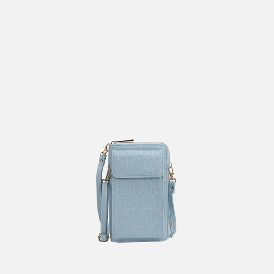 Mkf Collection by Mia K. - Caddy Signature Phone Crossbody in Beige - Mkf Collection Crossbody Bags
