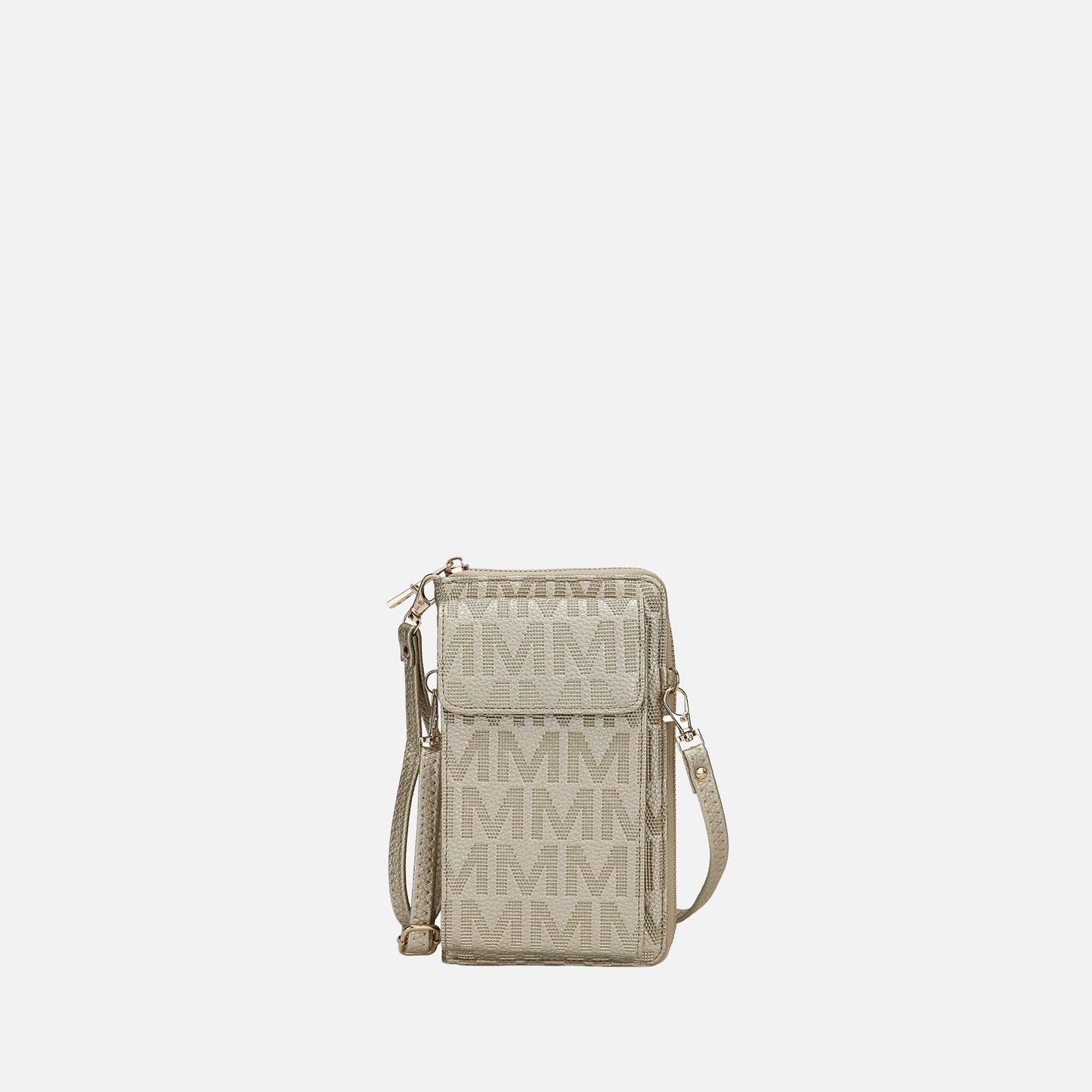 Mkf Collection by Mia K. - Caddy Signature Phone Crossbody in Pewter view 10 - Mkf Collection Crossbody Bags