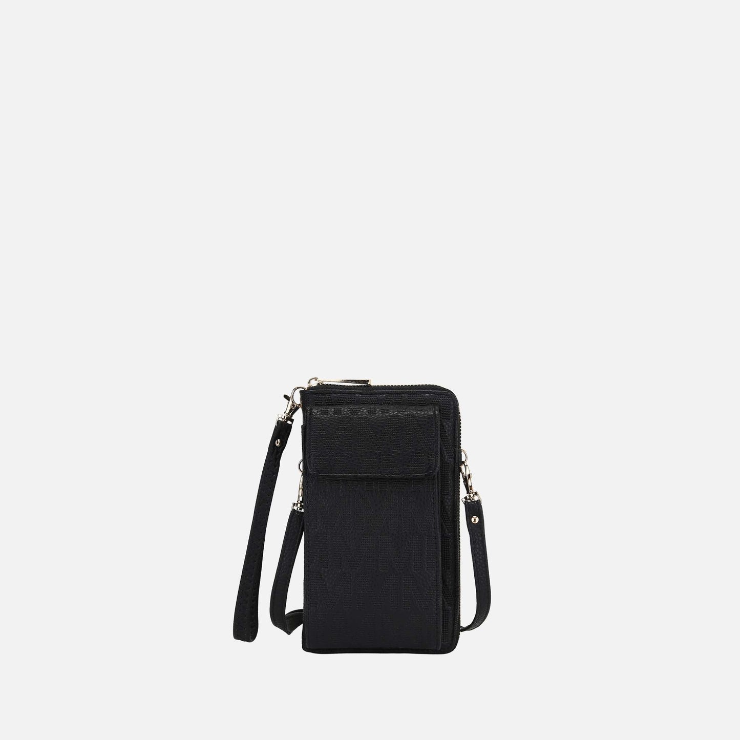 Mkf Collection by Mia K. - Caddy Signature Phone Crossbody in Gray view 12 - Mkf Collection Crossbody Bags