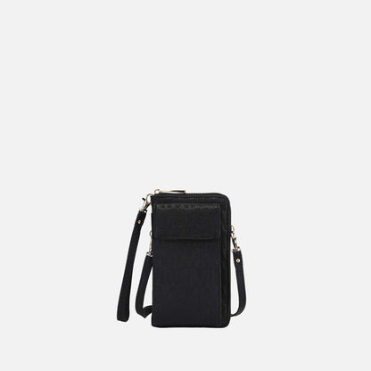 Mkf Collection by Mia K. - Caddy Signature Phone Crossbody in Gray view 12 - Mkf Collection Crossbody Bags