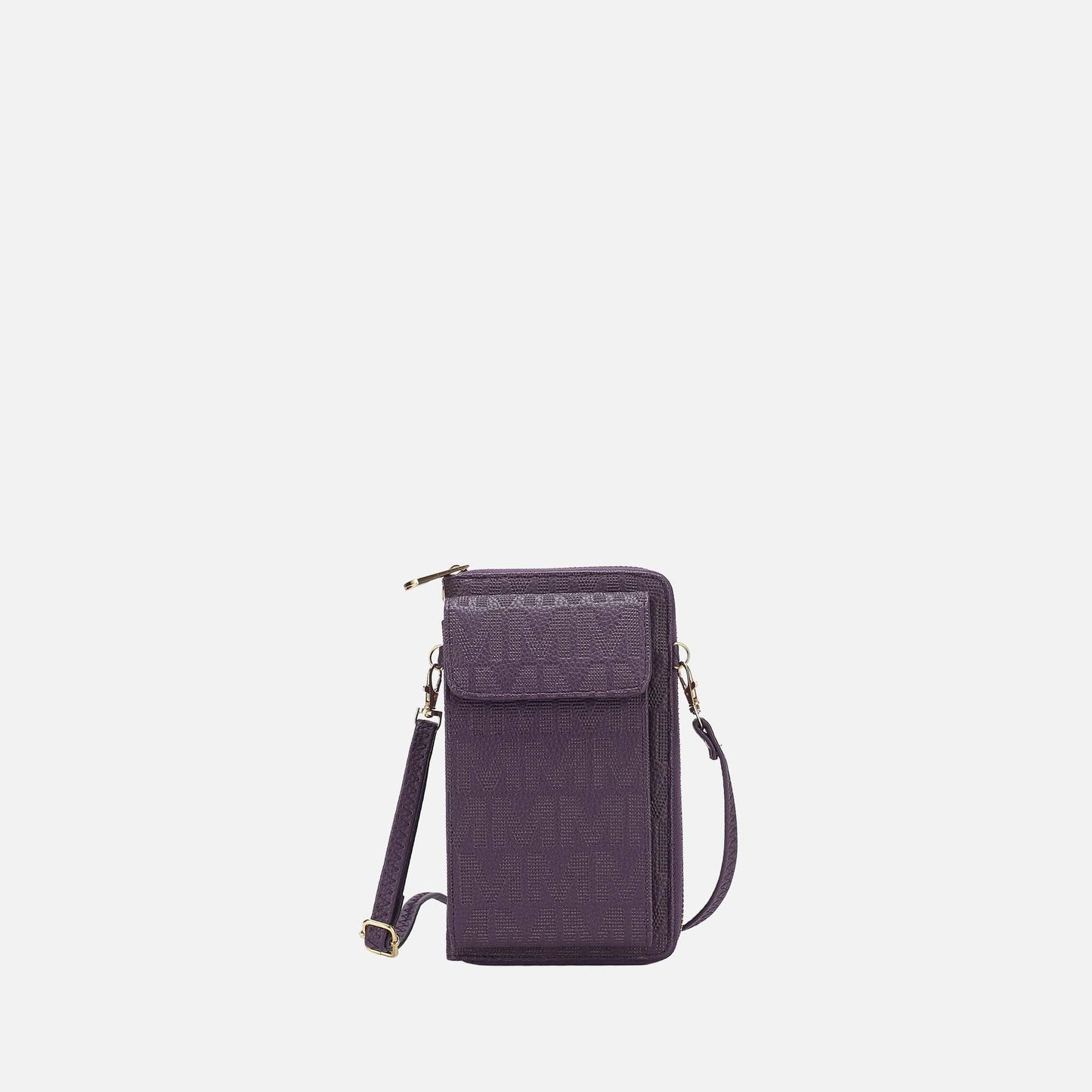 Mkf Collection by Mia K. - Caddy Signature Phone Crossbody in Denim Blue view 17 - Mkf Collection Crossbody Bags