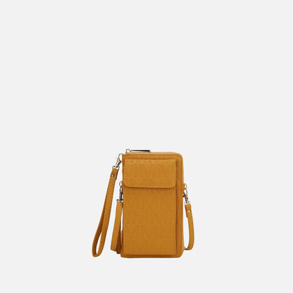 Mkf Collection by Mia K. - Caddy Signature Phone Crossbody in Camel view 9 - Mkf Collection Crossbody Bags