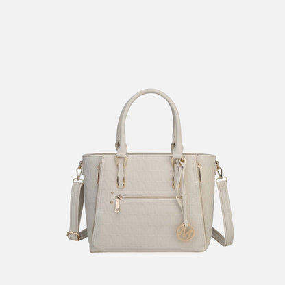 Mkf Collection by Mia K. - Cairo Signature Shoulder Bag in Taupe view 12 - Mkf Collection Bags